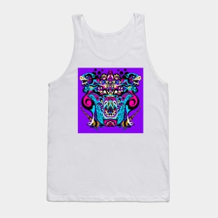 the rainbow hand of god in sutra buddha kaiju pattern art Tank Top